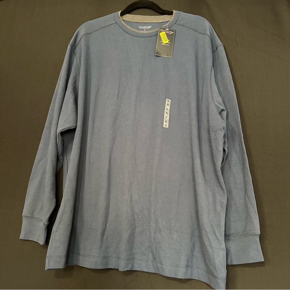 Men's RoundTree & Yorker Doubler Crewneck Long Sleeve T-Shirt